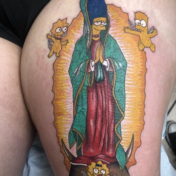 IFA2 Tattoo Studio - Virgin Mary Marge Simpson Tattoo - Tattoo Near Me - Alhambra, California IFA2 Tattoo Studio - Virgin Mary Marge Simpson Tattoo - Tattoo Near Me - Alhambra, California