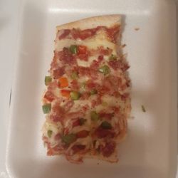 Bacon and green peppers.
