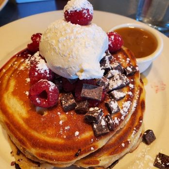 Clinton St. Baking - Chocolate raspberry pancakes - Bakeries Near Me - New York, New York Clinton St. Baking - Chocolate raspberry pancakes - Bakeries Near Me - New York, New York
