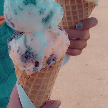 Sosyal Scoops - Double scoop of cereal milk and ube and keso with ube. My niece had the filipino neopolitan. - Ice Cream & Frozen Yogurt Near Me