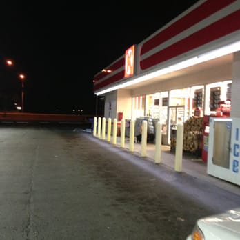 Circle K / Shell - a gas station at night - Gas Stations Near Me - Crete, Illinois