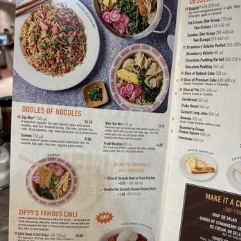 Zippy's - S. Eastern - One page of the menu. - Diners Near Me - Las Vegas, Nevada