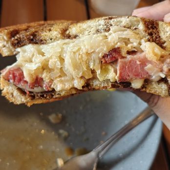 Gaffers - Look at this sauerkraut on their Reuben. - Bars Near Me - Emerald Isle, North Carolina