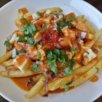 Roots Café - Butter chicken poutine - where's the chicken? - Coffee & Tea Near Me - Vancouver, British Columbia Roots Café - Butter chicken poutine - where's the chicken? - Coffee & Tea Near Me - Vancouver, British Columbia
