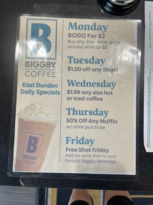 Menu photo 3 Biggby Coffee East Dundee, IL