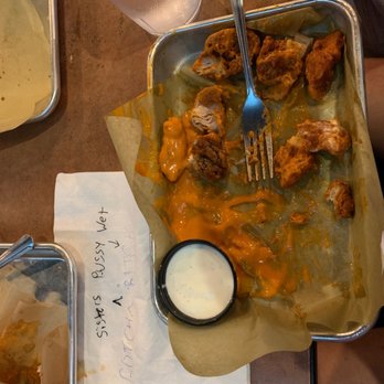 Buffalo Wild Wings - Mild Boneless 10 Piece Wing, just squirted some sauce in the corner to dip in I guess - Chicken Wings Near Me - Barboursville, West Virginia Buffalo Wild Wings - Mild Boneless 10 Piece Wing, just squirted some sauce in the corner to dip in I guess - Chicken Wings Near Me - Barboursville, West Virginia