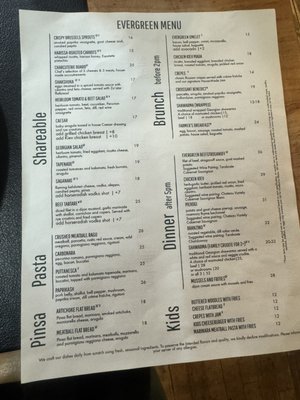Menu photo 2 Evergreen Restaurant Colorado Springs, CO Menu photo 2 Evergreen Restaurant Colorado Springs, CO