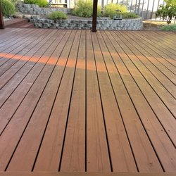 Woods Painting - Freshly stained deck