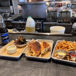 The Commissary - RootBeer, fried Brussel sprouts, Cuban, & fries! SO GOOD!!