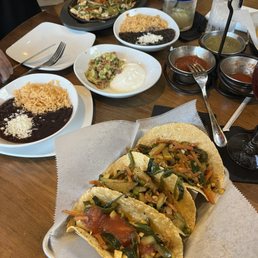 Vegetarian Tacos and chicken fajitas!