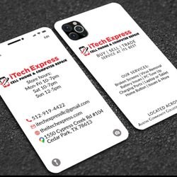 ITech Express By Tekhandlers - ITech Express Phone & Computer Repair business card.