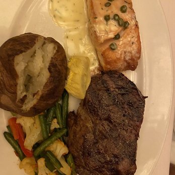Hy's Steak House - Special: Delmonico ribeye with wild salmon - Steakhouses Near Me - Honolulu, Hawaii