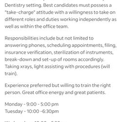 Advanced Dentistry of Long Island - This was the indeed ad that clearly states that he will train but I never was trained except for one day and fired the next