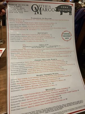 Menu photo 4 Osteria Marco Denver, CO