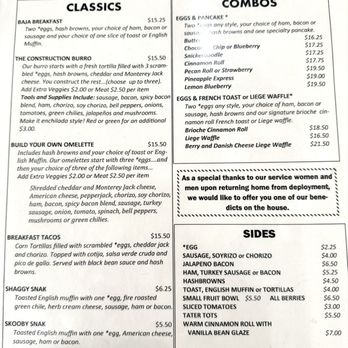 Baja Cafe - Classics bfast menu 6/2026 - Breakfast & Brunch Near Me - Tucson, Arizona