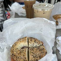 Bagels By The Bay - Everything Bagel with Plain Cream Cheese and Fresh Lox