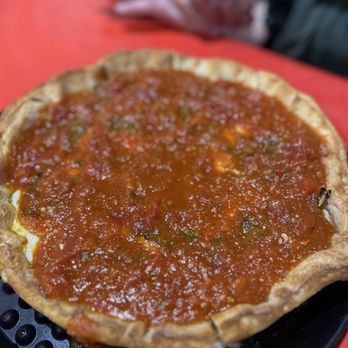 Chicago Pizza Kitchen - Green chili and pepperoni deep dish - Pizza Near Me - Albuquerque, New Mexico