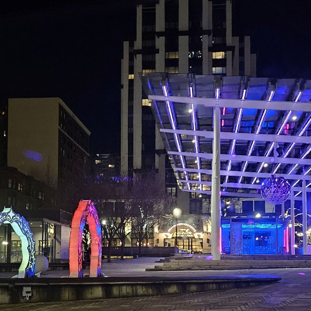 Director Park - 3/13/2025 Some remnants from the PDX Light Festival - Parks Near Me - Portland, Oregon