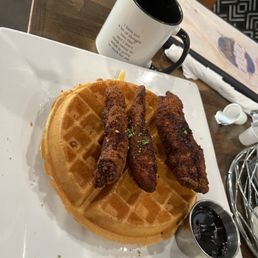 Chicken and Waffle Skewers