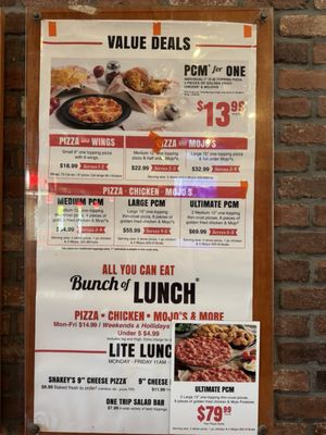Menu photo 1 Shakey's Pizza Parlor Santa Ana, CA Menu photo 1 Shakey's Pizza Parlor Santa Ana, CA