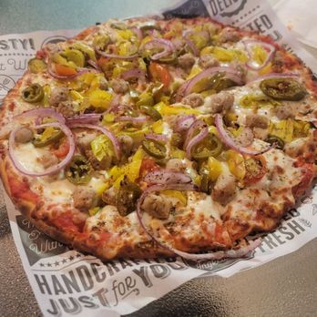 Blackstone Pizza and Salad - Diablo Pizza. 8 slices. - Pizza Near Me - Redmond, Oregon Blackstone Pizza and Salad - Diablo Pizza. 8 slices. - Pizza Near Me - Redmond, Oregon
