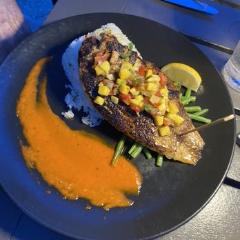 Coast - Blackened Redfish. I'm gluten free and they put a little toothpick in it that says "allergy ". - Seafood Near Me - Hilton Head Island, South Carolina Coast - Blackened Redfish. I'm gluten free and they put a little toothpick in it that says "allergy ". - Seafood Near Me - Hilton Head Island, South Carolina
