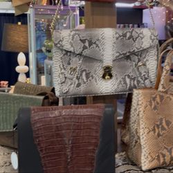 Glades Haven General Store & Marina - Genuine Python and alligator leather handbags