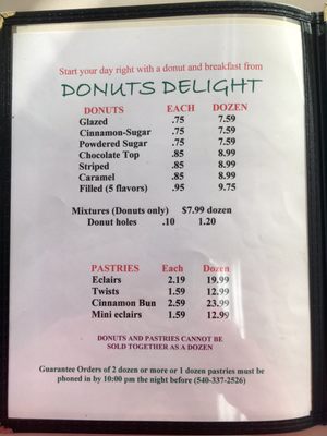 Menu photo 4 Donuts Delight Stuarts Draft, VA Menu photo 4 Donuts Delight Stuarts Draft, VA