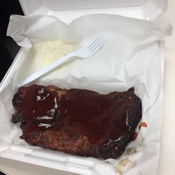 Mann Meats - Pork steak and potato salad.
