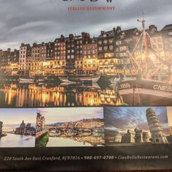 Ciao Bello - Placemats have a photo of Amsterdam
