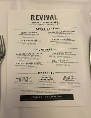 Menu photo 1 Revival Charleston, SC