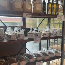 Olive oil and other items being sold