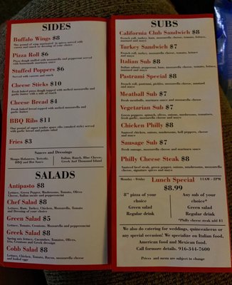 Menu photo 2 Buffalo's Pizza West Sacramento, CA