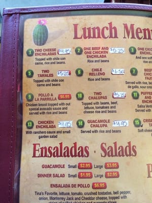 Menu photo 4 Arturo's Mexican Restaurant Irving, TX