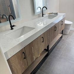 Pro 365 Plumbing - His and hers bathroom sinks.
