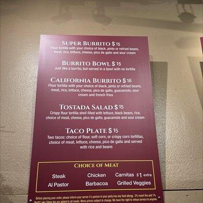 Menu photo 3 Los Arcos Mexican Grill Truckee, CA