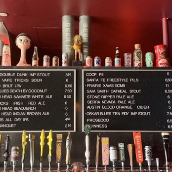 Bunker Club - The list of available beers on tap - Dive Bars Near Me - Oklahoma City, Oklahoma