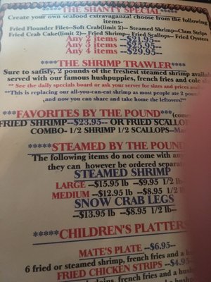 Menu photo 1 Ray's Shanty Wattsville, VA