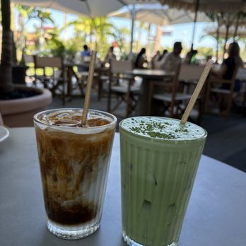 Anyday - Matcha Coconut milk and Espresso Coconut milk drinks are so yummy! - Tapas/Small Plates Near Me - Boca Raton, Florida Anyday - Matcha Coconut milk and Espresso Coconut milk drinks are so yummy! - Tapas/Small Plates Near Me - Boca Raton, Florida