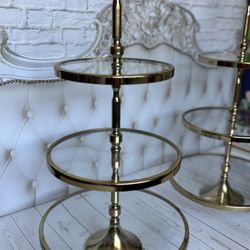 Sweet Event Rentals - Medium 3 tier gold stand