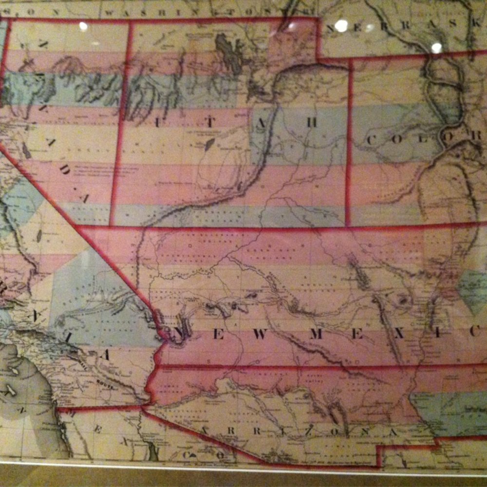 New Mexico History Museum - Good luck finding the four corners area on this map! - Museums Near Me - Santa Fe, New Mexico