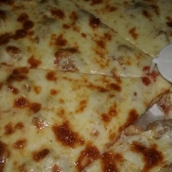 Evviva Bar & Eatery - Sausage and garlic pizza w/way too much cheese. - Pizza Near Me - Lisle, Illinois