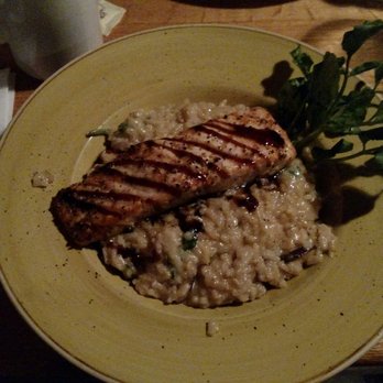 Lobsta Land - Grilled salmon special over risotto. - Seafood Near Me - Gloucester, Massachusetts Lobsta Land - Grilled salmon special over risotto. - Seafood Near Me - Gloucester, Massachusetts