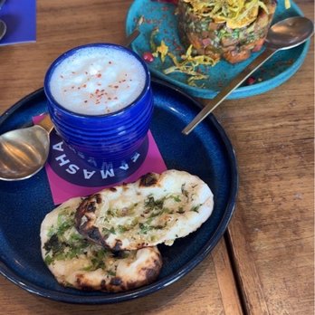 Tamashaa - Mushroom cappuccino and Sweet Potato Chaat - Indian Near Me - Washington, DC, District of Columbia Tamashaa - Mushroom cappuccino and Sweet Potato Chaat - Indian Near Me - Washington, DC, District of Columbia