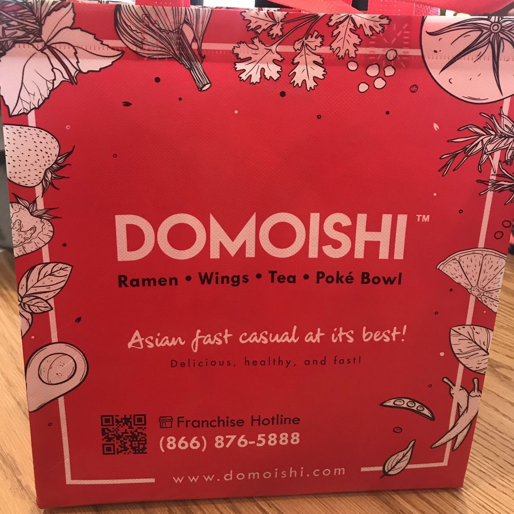 Domoishi - Cute take out bag - Asian Fusion Near Me - Palm Harbor, Florida Domoishi - Cute take out bag - Asian Fusion Near Me - Palm Harbor, Florida