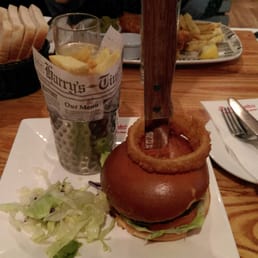 Burger and chips Burger and chips