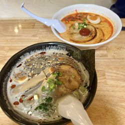Ramen Arashi - This time I tried the black tan tan, and it did not disappoint. Mildly spicy, perfect noodles and garnished with fried garlic. Yes!