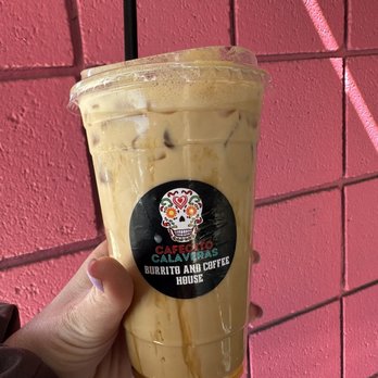 Cafecito Calaveras - Dulce de Calavera made with homemade Dulce de leche Carmel (so yummy!!) - Mexican Near Me - Cathedral City, California Cafecito Calaveras - Dulce de Calavera made with homemade Dulce de leche Carmel (so yummy!!) - Mexican Near Me - Cathedral City, California