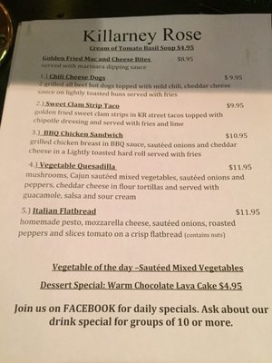 Menu photo 4 Killarney Rose New York, NY