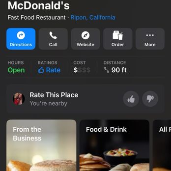 McDonald's - Fast Food Near Me - Ripon, California